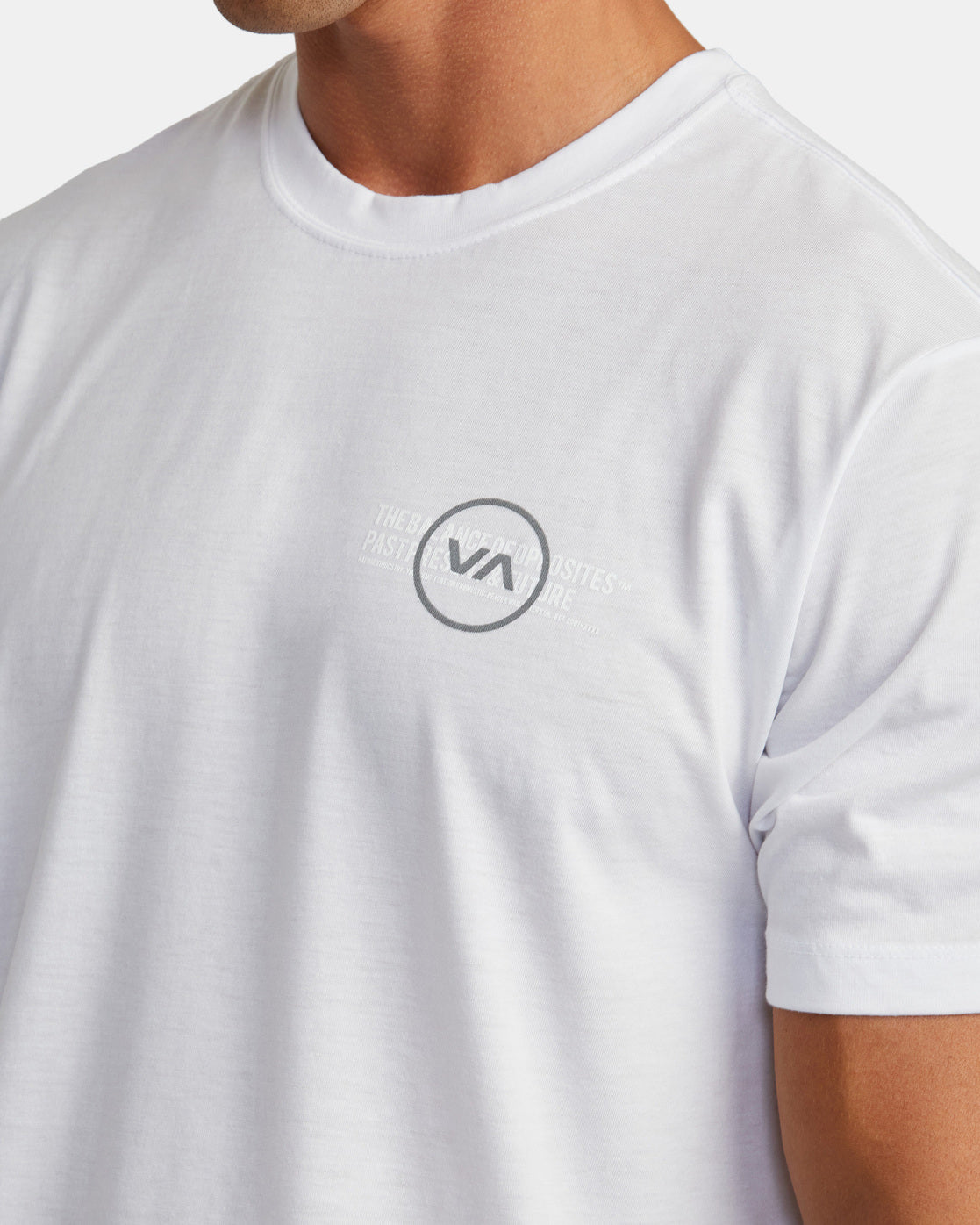 RVCA VA LEVELS SHORT SLEEVE T SHIRT - WHT