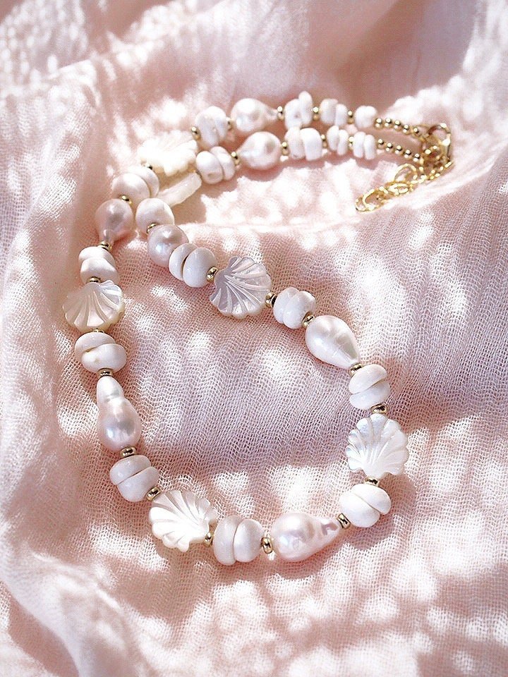 Puka Shell Shein Shell Necklace Pearl Jewellery Mother Of Pearl