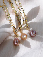 KE ALOHA JEWELRY BAROQUE PINK PEARL NECKLACE - PUAKAI 18"