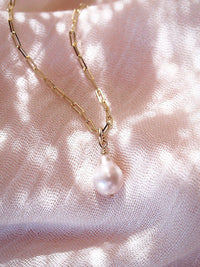 KE ALOHA JEWELRY DAINTY BAROQUE PEARL NECKLACE - KEHAU 18"