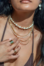 KE ALOHA JEWELRY DAINTY ORGANIC WHITE PEARL NECKLACE - KALE'A