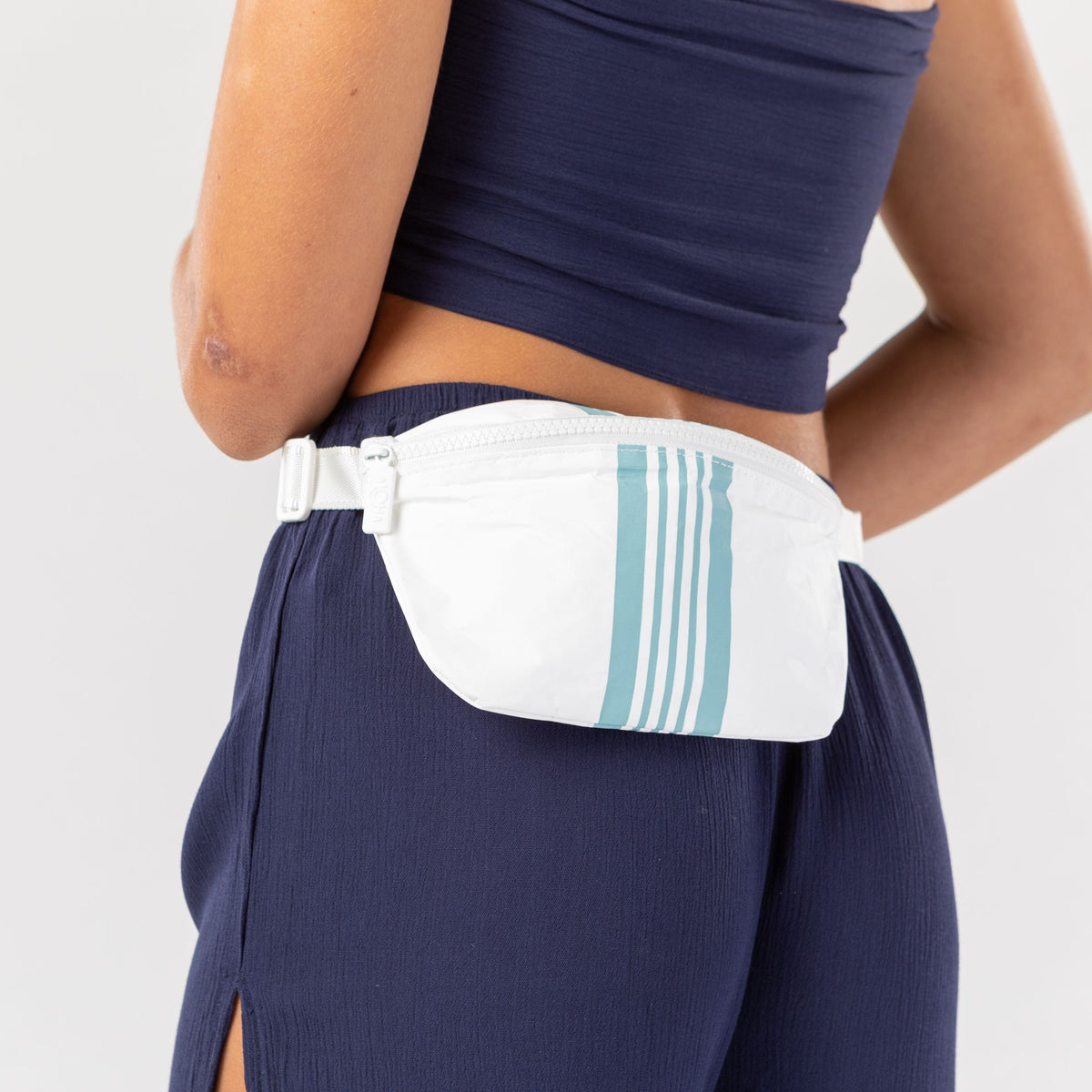 ALOHA COLLECTION MINI HIP PACK / LINEN STRIPE / BLEU