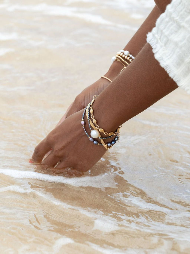 KE ALOHA JEWELRY GOLD FILLED SEASHELL CHAIN BRACELET - LEIALOHA