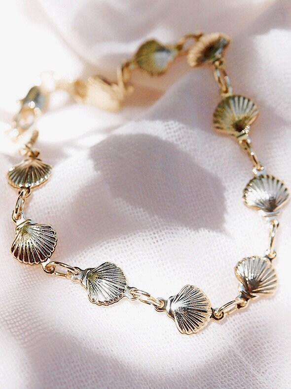 KE ALOHA JEWELRY GOLD FILLED SEASHELL CHAIN BRACELET - LEIALOHA