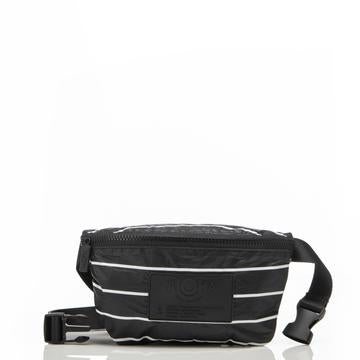 ALOHA COLLECTION MINI HIP PACK /  PINSTRIPE WHITE ON BLACK