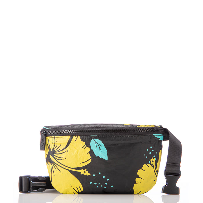 ALOHA MINI HIP PACK /  HIBISCUS CANARY/BLACK