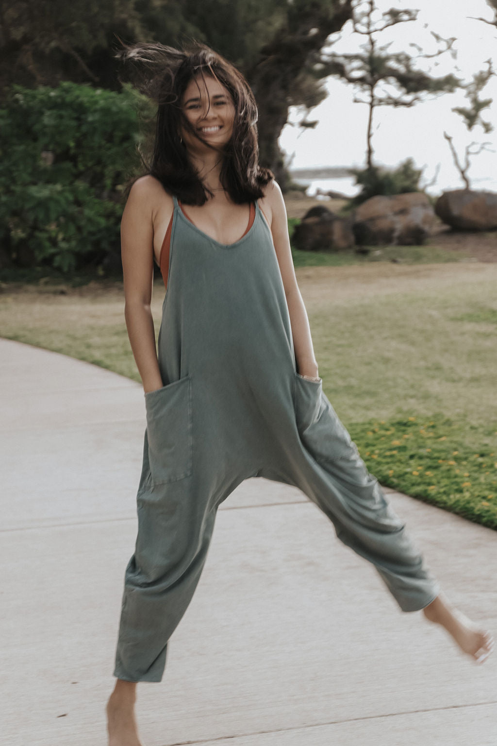 FREE PEOPLE Movement Hot Shot offers Onesie Oversized One Piece Jumpsuit Green SMALL