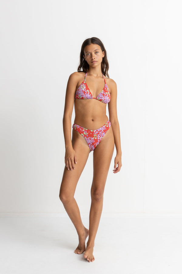 RHYTHM ISLE FLORAL HI CUT PANT | RED