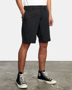 RVCA BACK IN HYBRID SHORTS 19" - BLK