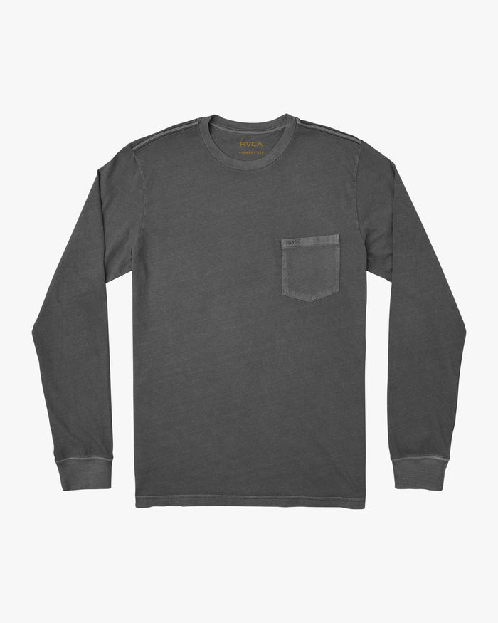 RVCA PTC PIGMENT LONG SLEEVE TEE - PTK