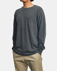RVCA PTC PIGMENT LONG SLEEVE TEE - PTK