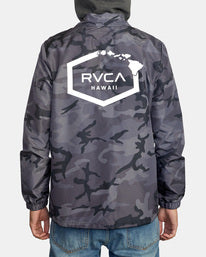 ISLAND HEX COACHES JACKET - BKC