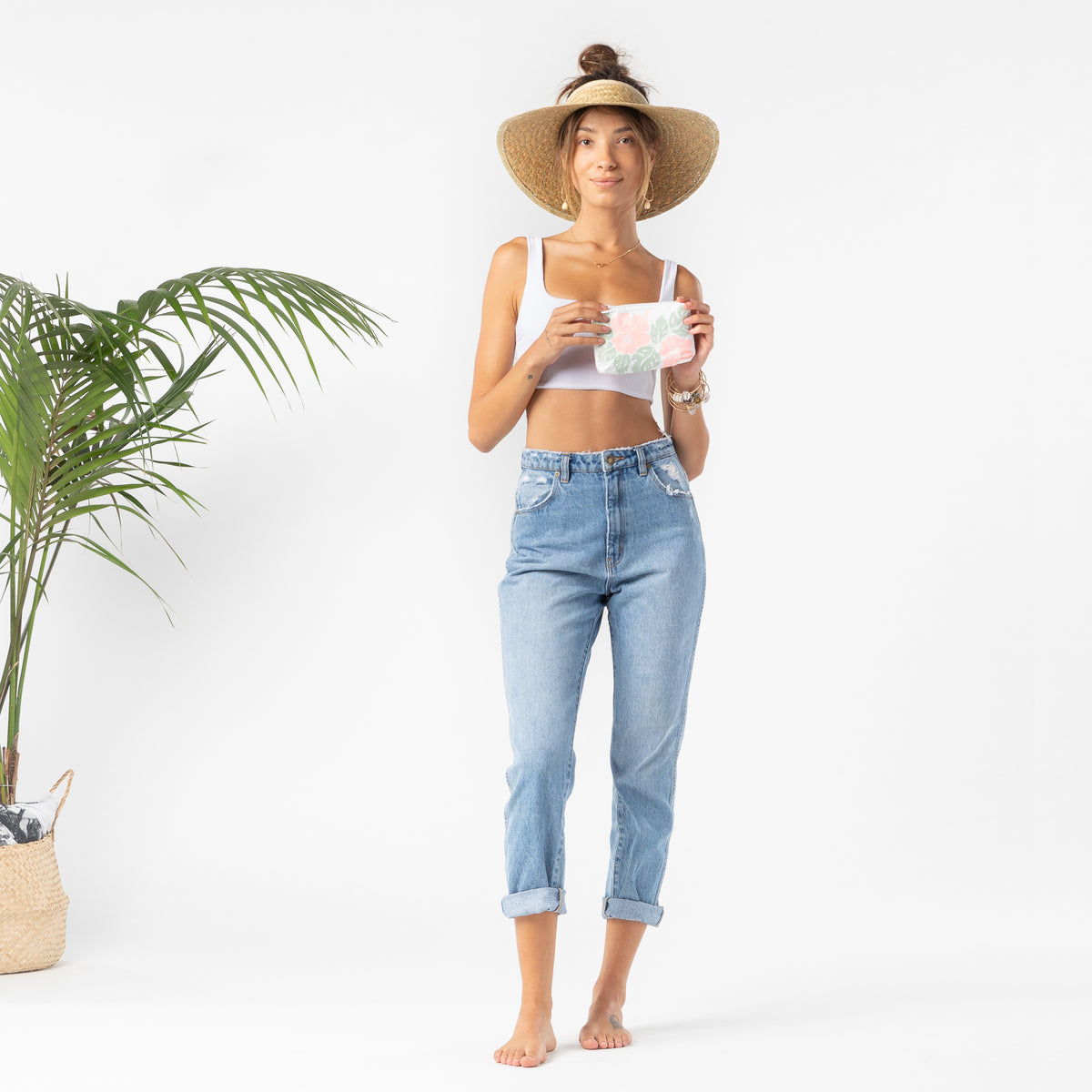 ALOHA COLLECTION MINI / BIG ISLAND HIBISCUS - MELON + SAGE