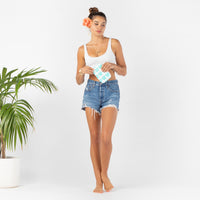 ALOHA COLLECTION MINI / HIBISCUS BLOOM / NEON TURQUOISE