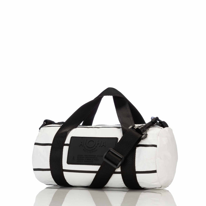ALOHA COLLECTION MINI MINI DUFFLE / PINSTRIPE BLK ON WHT