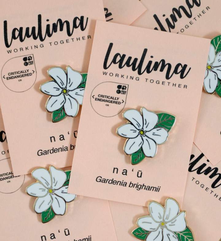 LAULIMA NĀ'Ū (HAWAIIAN GARDENIA) PIN