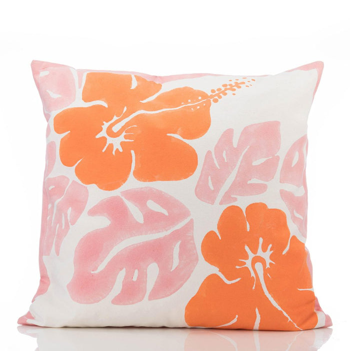 ALOHA COLLECTION PILLOW COVER - BIG ISLAND HIBISCUS DREAMSICLE