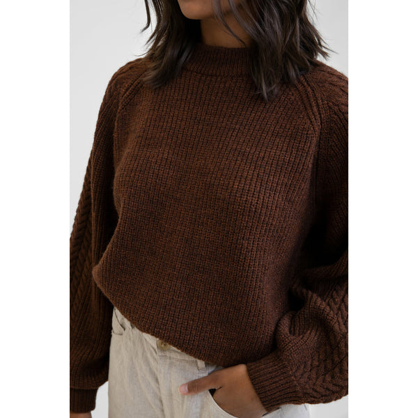 RHYTHM COZY AFTERNOON KNIT - CHOCOLATE