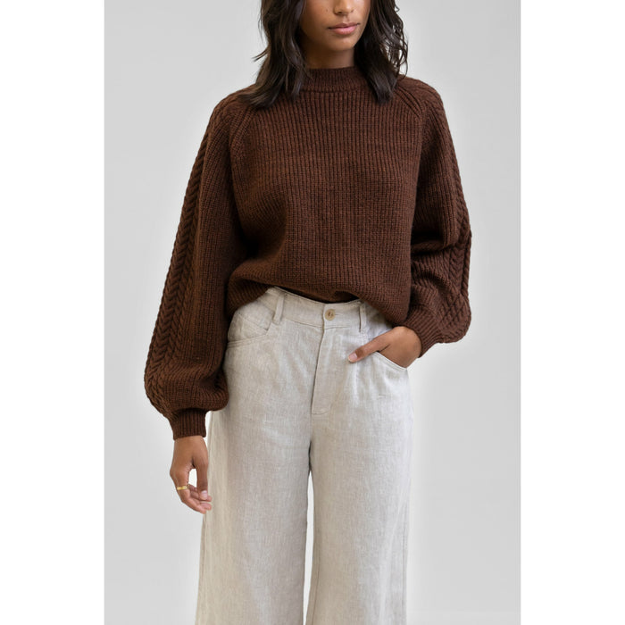 RHYTHM COZY AFTERNOON KNIT - CHOCOLATE