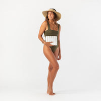 ALOHA COLLECTION SMALL /  CHARTER - OLIVE/WHITE