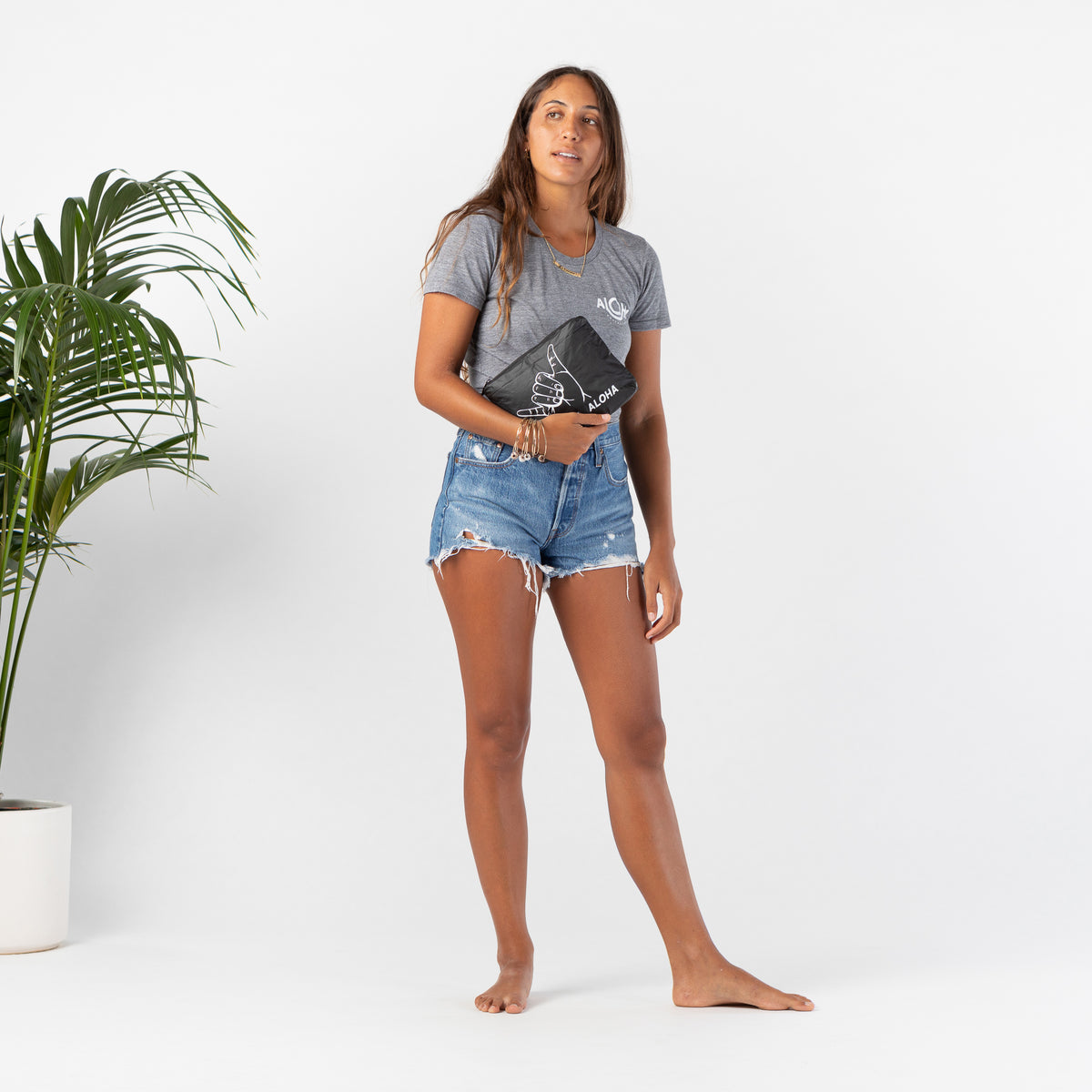 ALOHA COLLECTION SMALL / SHAKA ALOHA / WHITE/BLACK