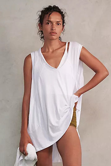 FREE PEOPLE MOVEMENT CITY VIBES TANK - WHITE 5234