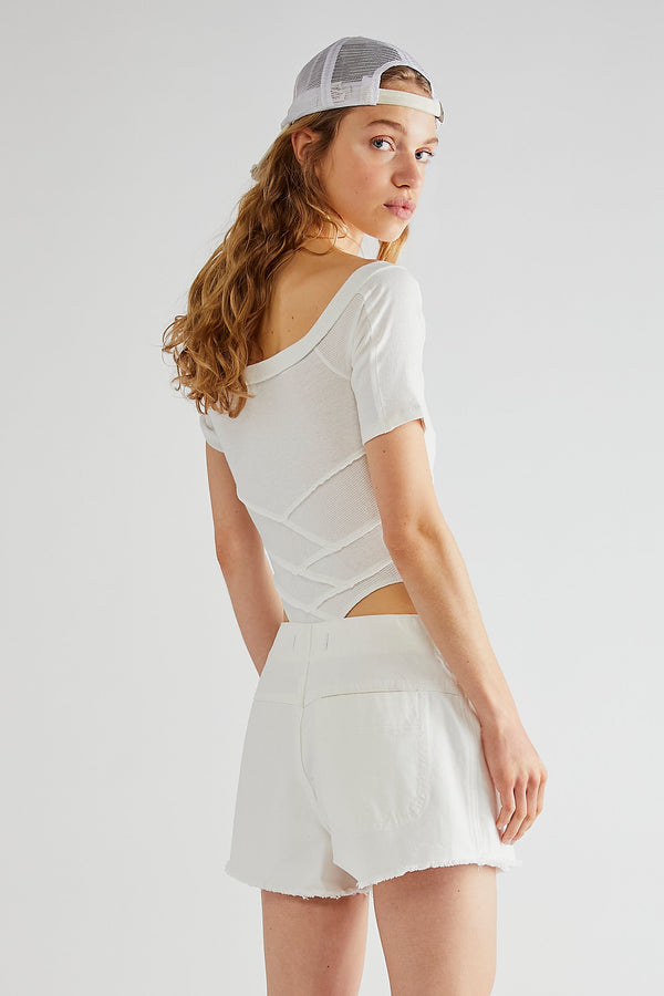 FREE PEOPLE EMMY DENIM SKORT