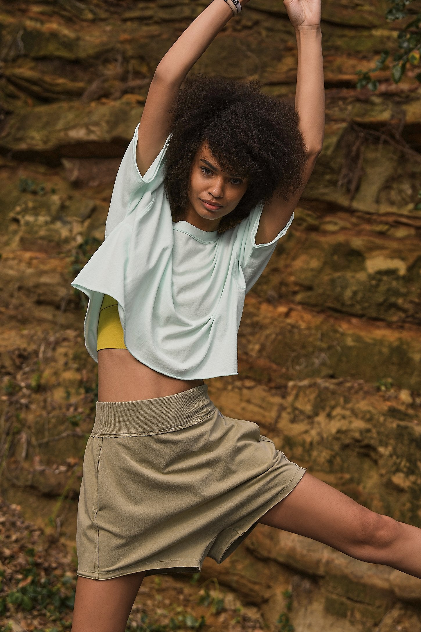 FREE PEOPLE INSPIRE TEE - WASHED AQUA 1201 – Work It Out