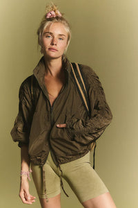 FREE PEOPLE MOVEMENT WAY HOME PACKABLE JACKET - DARK OLIVE 61871