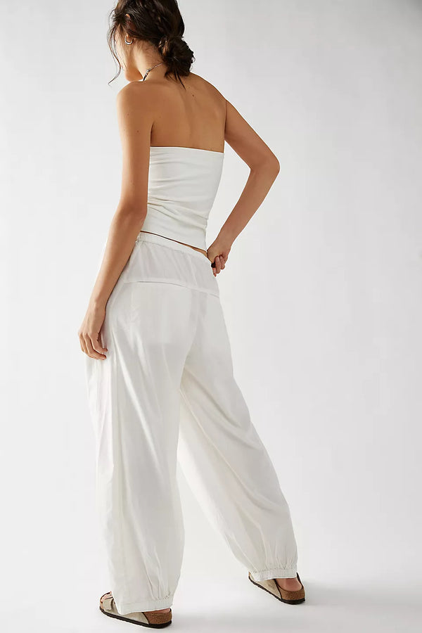 FREE PEOPLE MOVEMENT TO THE SKY PARACHUTE PANT - NILLA CREAM