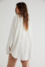 FREE PEOPLE SUMMER DAYDREAM BUTTON DOWN - IVORY 3094