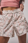 FREE PEOPLE MOVEMENT IN THE WILD PRINTED SHORTS - IVORY COMBO 0745
