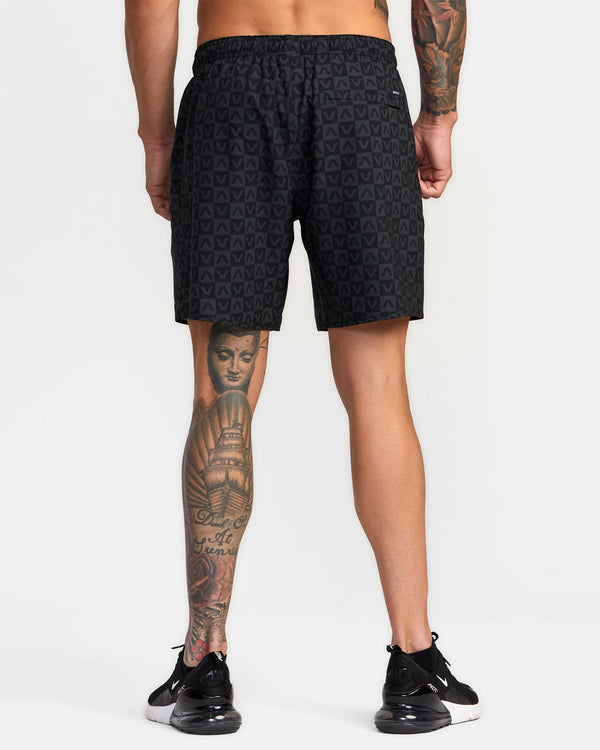 RVCA YOGGER STRETCH ATHLETIC SHORTS 17' - KTE9