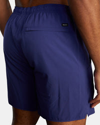 RVCA YOGGER STRETCH ELASTIC SHORTS 17" - PRY0
