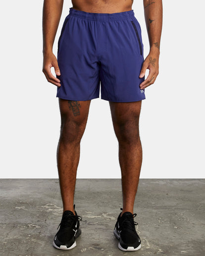 RVCA YOGGER STRETCH ELASTIC SHORTS 17" - PRY0