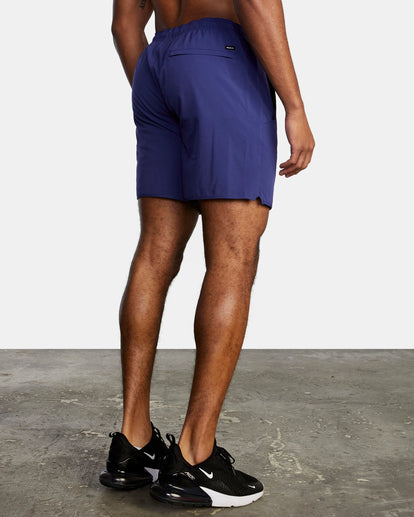 RVCA YOGGER STRETCH ELASTIC SHORTS 17" - PRY0