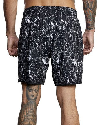 RVCA YOGGER STRETCH ATHLETIC SHORTS 17" - WBK6