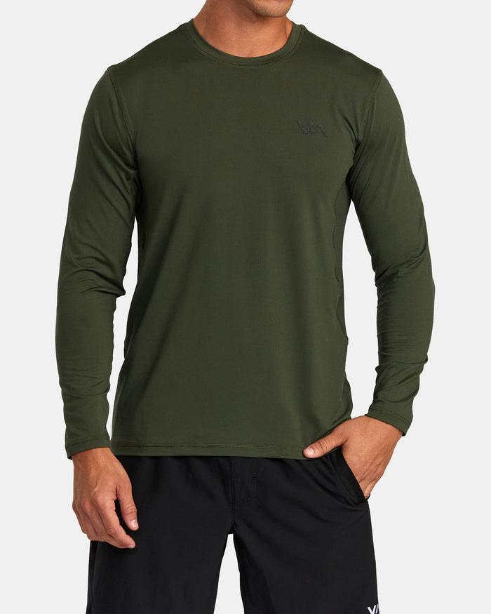 RVCA SPORT VENT LONG SLEEVE TEE - DKO