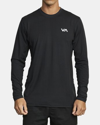 RVCA SPORT VENT LONG SLEEVE TEE - BLK