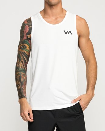 RVCA SPORT VENT TANK TOP - WHT