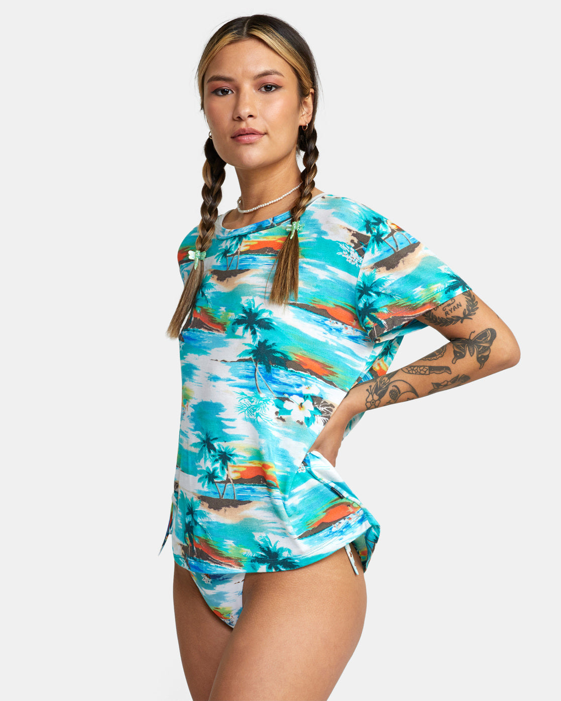 RVCA RECESS 3 CREWNECK TEE - BCR