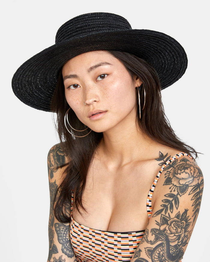 RVCA PENNY STRAW HAT - BLK