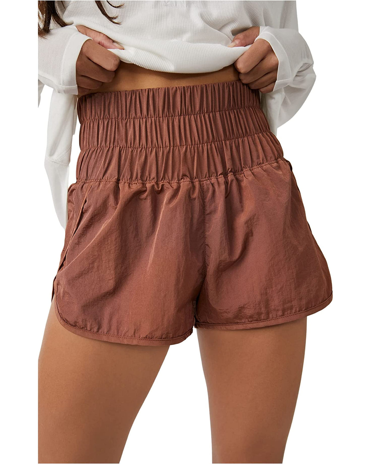 FREE PEOPLE MOVEMENT THE WAY HOME SHORT - PERUVIAN WALNUT 8291