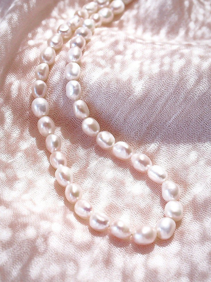 KE ALOHA JEWELRY WHITE PEARL CHOKER NECKLACE - ALA