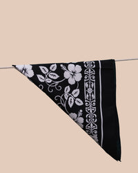 HIBISCUS BANDANA - BLACK